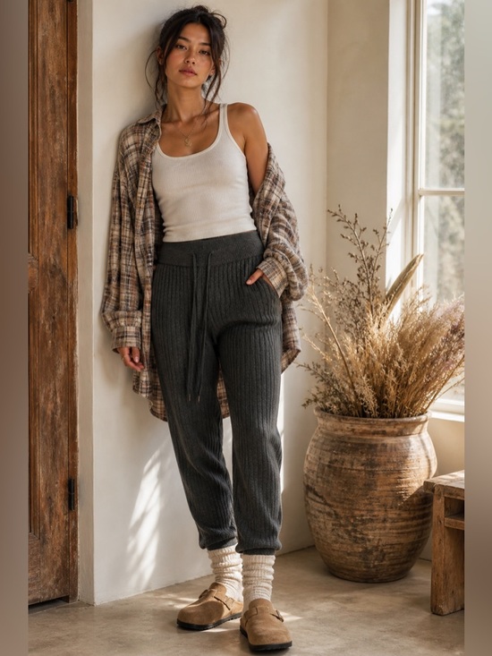Free People Pants - Intimately Free People Ribbed Knit Jogger Pants – Small